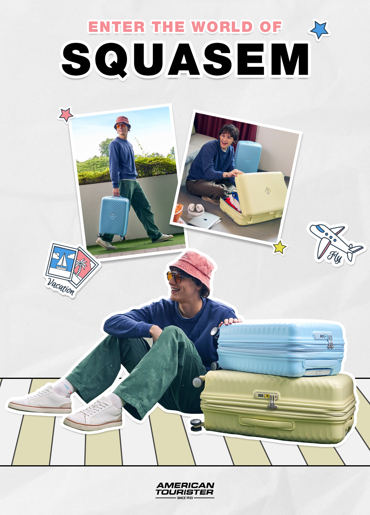 AMERICAN TOURISTER ENTER THE WORLD OF SQUASEM